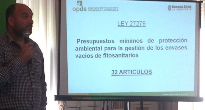 REALIZARAN UNA CHARLA SOBRE GESTION DE ENVASES DE FITOSANITARIOS