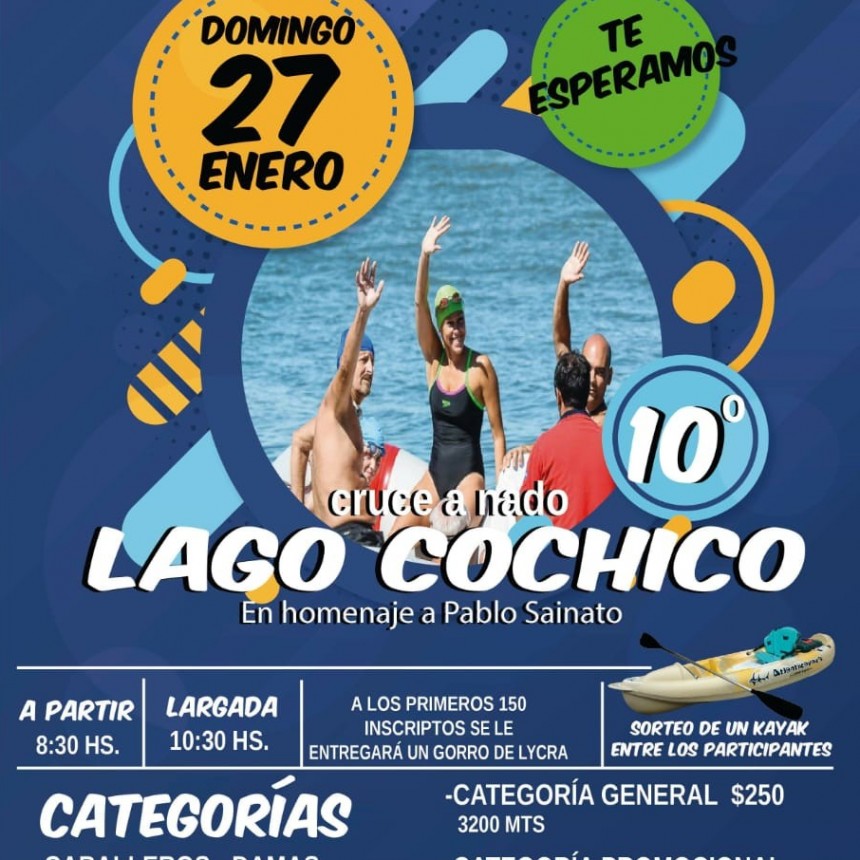 LLEGA A COCHICÓ EL “10° CRUCE A NADO”