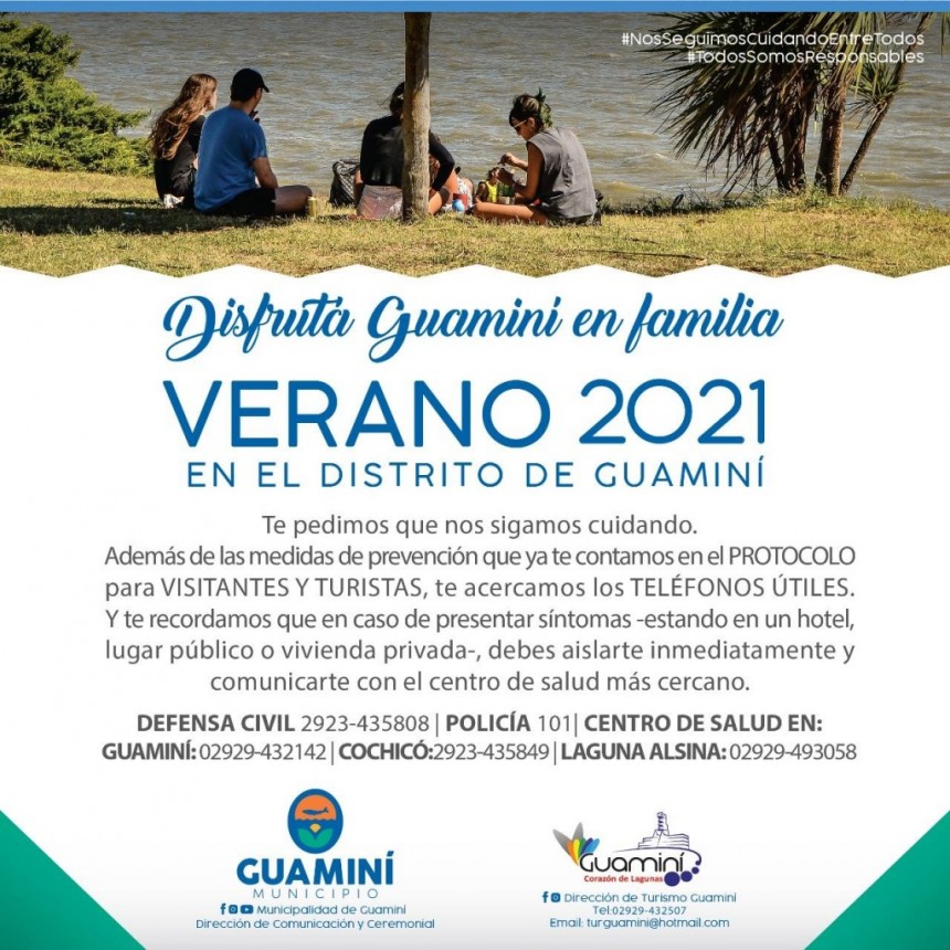 GUAMINÍ SE SIGUE CUIDANDO EN LOS BALNEARIOS