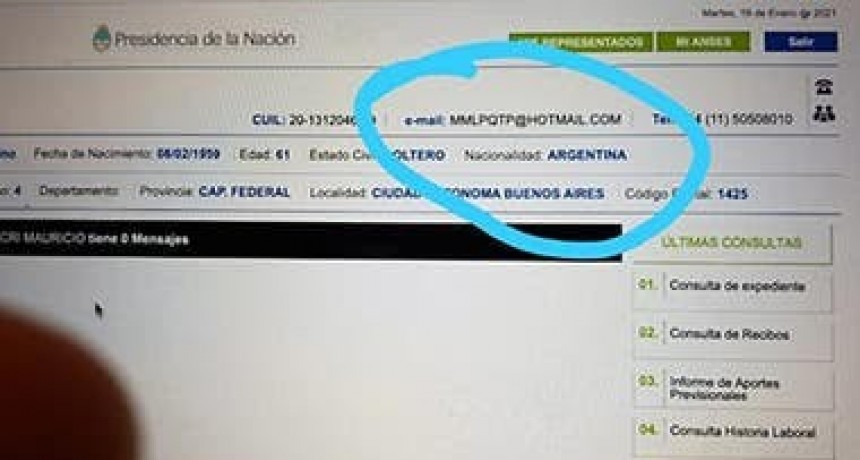 LA MODIFICACIÓN DE LOS DATOS EN LA ANSES DEL EXPRESIDENTE MACRI SUCEDIÓ DURANTE SU GESTIÓN