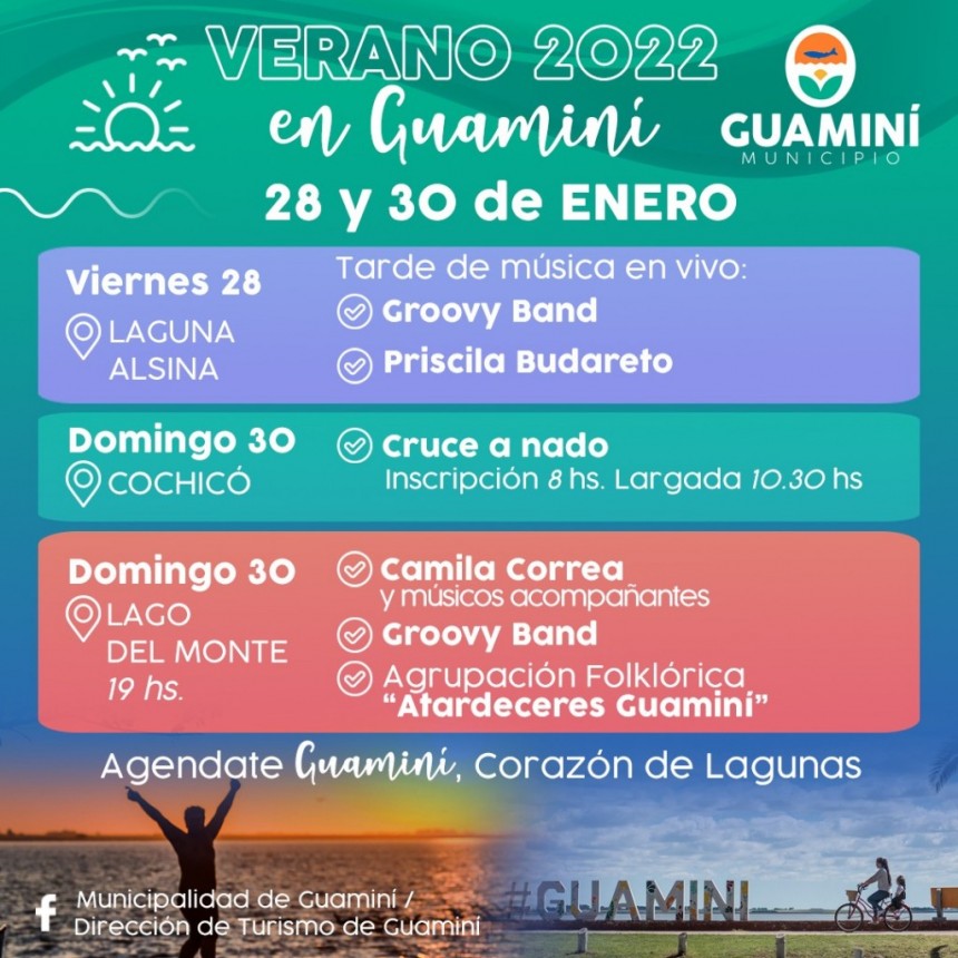 ESTE FIN DE SEMANA SEGUÍ VIVIENDO EL VERANO 2022 EN LOS BALNEARIOS DE GUAMINI