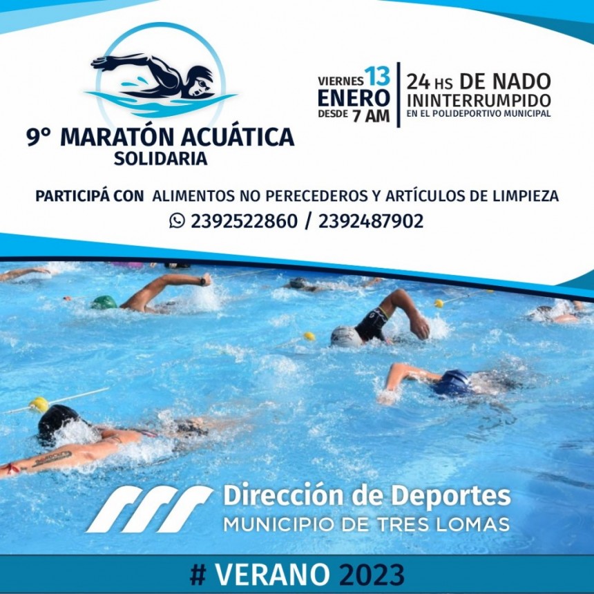 LLEGA UNA NUEVA EDICIÓN DE LA MARATÓN ACUÁTICA SOLIDARIA