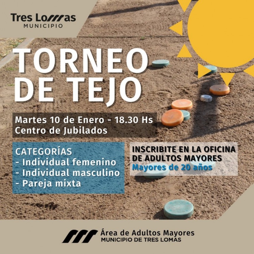 TORNEO DE TEJO EN EL CENTRO DE JUBILADOS
