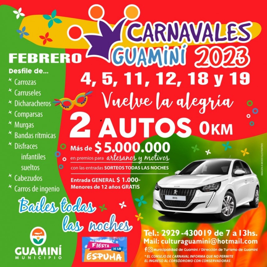 LLEGAN LOS CARNAVALES ARTESANALES DEL ARTE Y LA ALEGRÍA 2023