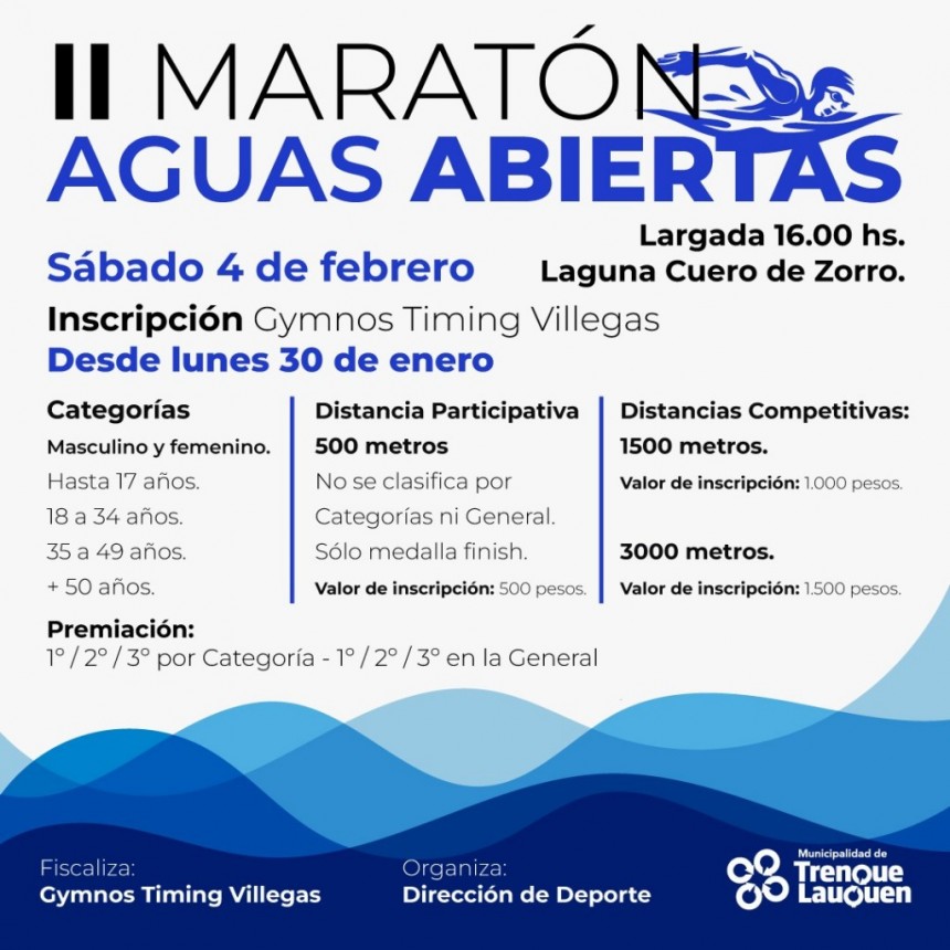 LLEGA LA II MARATÓN DE AGUAS ABIERTAS EN LAGUNA CUERO DE ZORRO