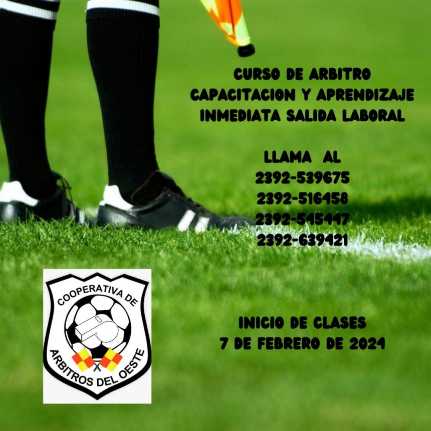 VUELVE A DICTARSE EL CURSO DE ARBITRO
