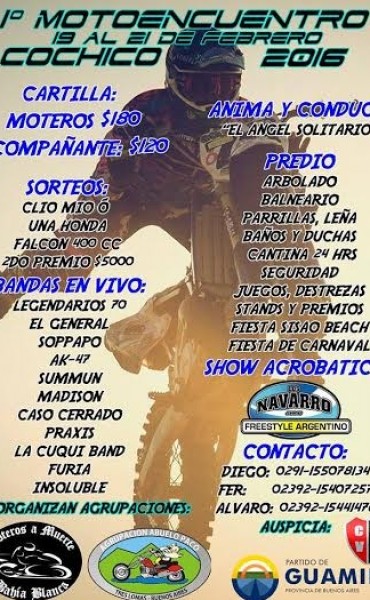 COCHICÓ PALPITA LA LLEGADA DEL MOTOENCUENTRO Y LA PRESENTACIÓN DE VÍCTOR HEREDIA