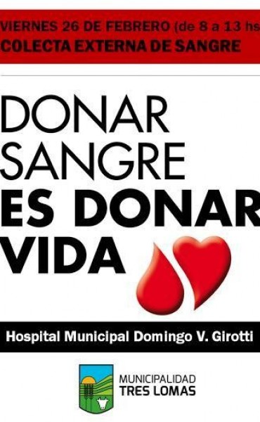 HABRÁ UNA NUEVA COLECTA DE SANGRE