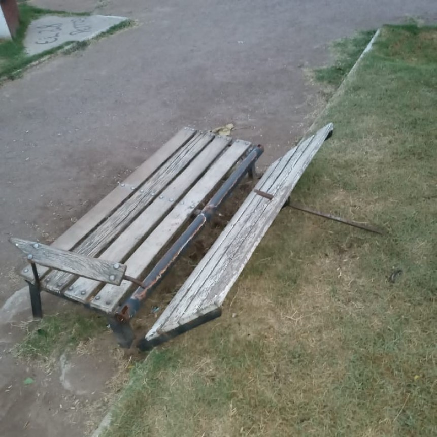 VANDALISMO EN EL ESPACIO VERDE DEL BARRIO LUZ Y FUERZA