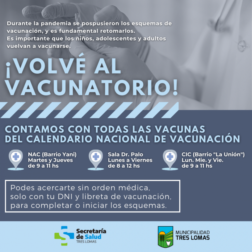 ¡VOLVÉ AL VACUNATORIO!