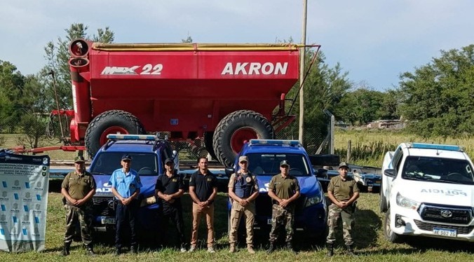 SECUESTRAN EN CÓRDOBA MAQUINARIA RURAL SUSTRAÍDA EN TRES LOMAS 