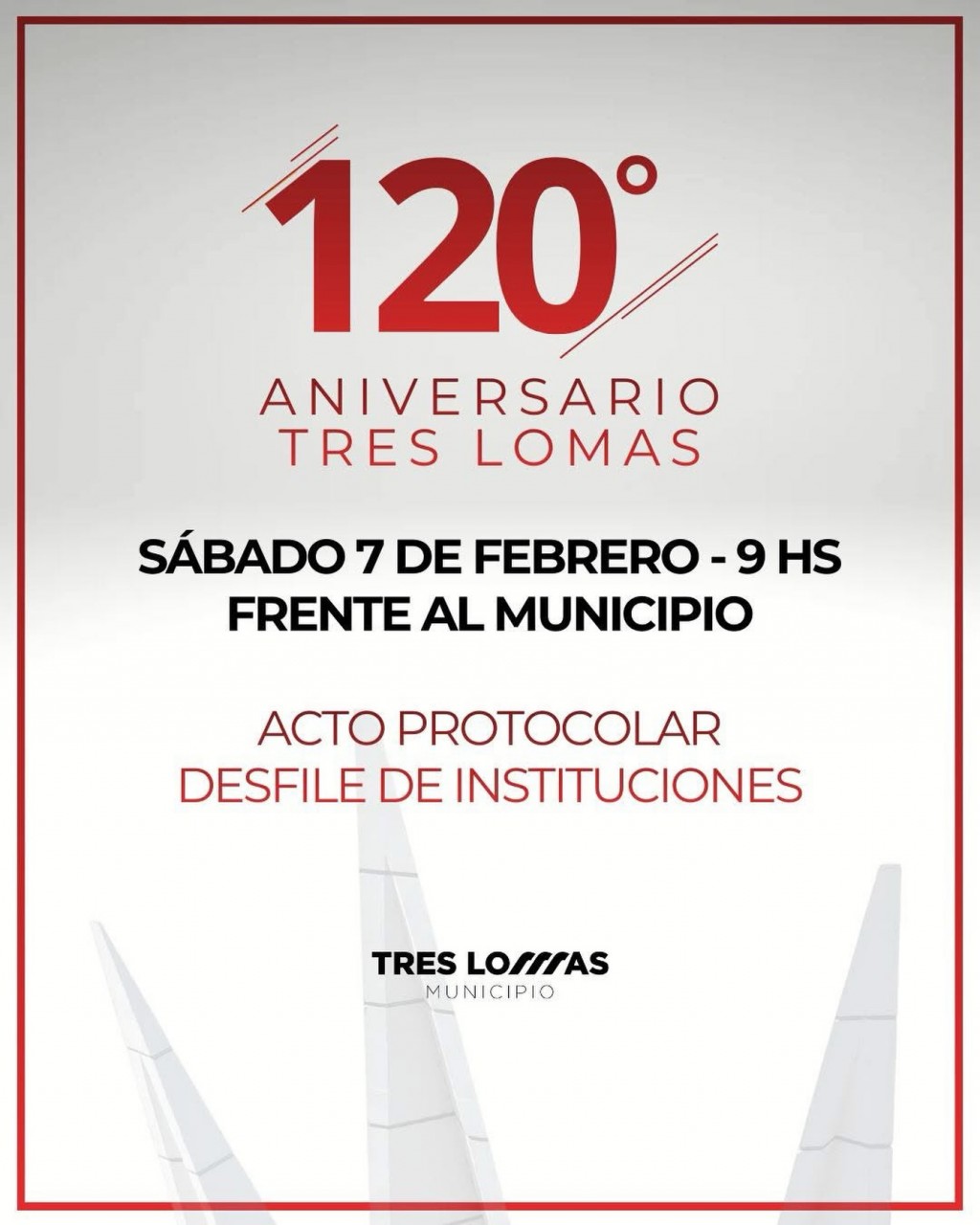 Tres Lomas celebra este sábado su 120° aniversario