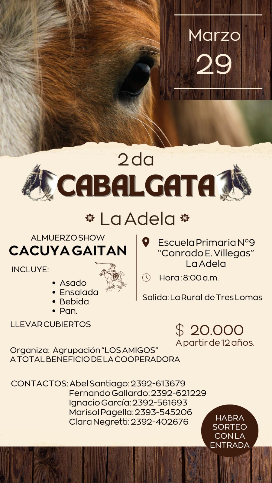 Llega la 2° Cabalgata a la Escuela Primaria N° 9 