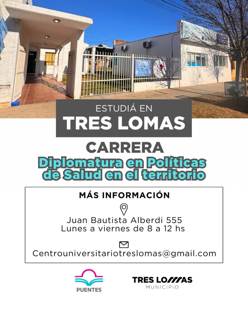 Estudiá en Tres Lomas: diplomatura en políticas de salud en el territorio