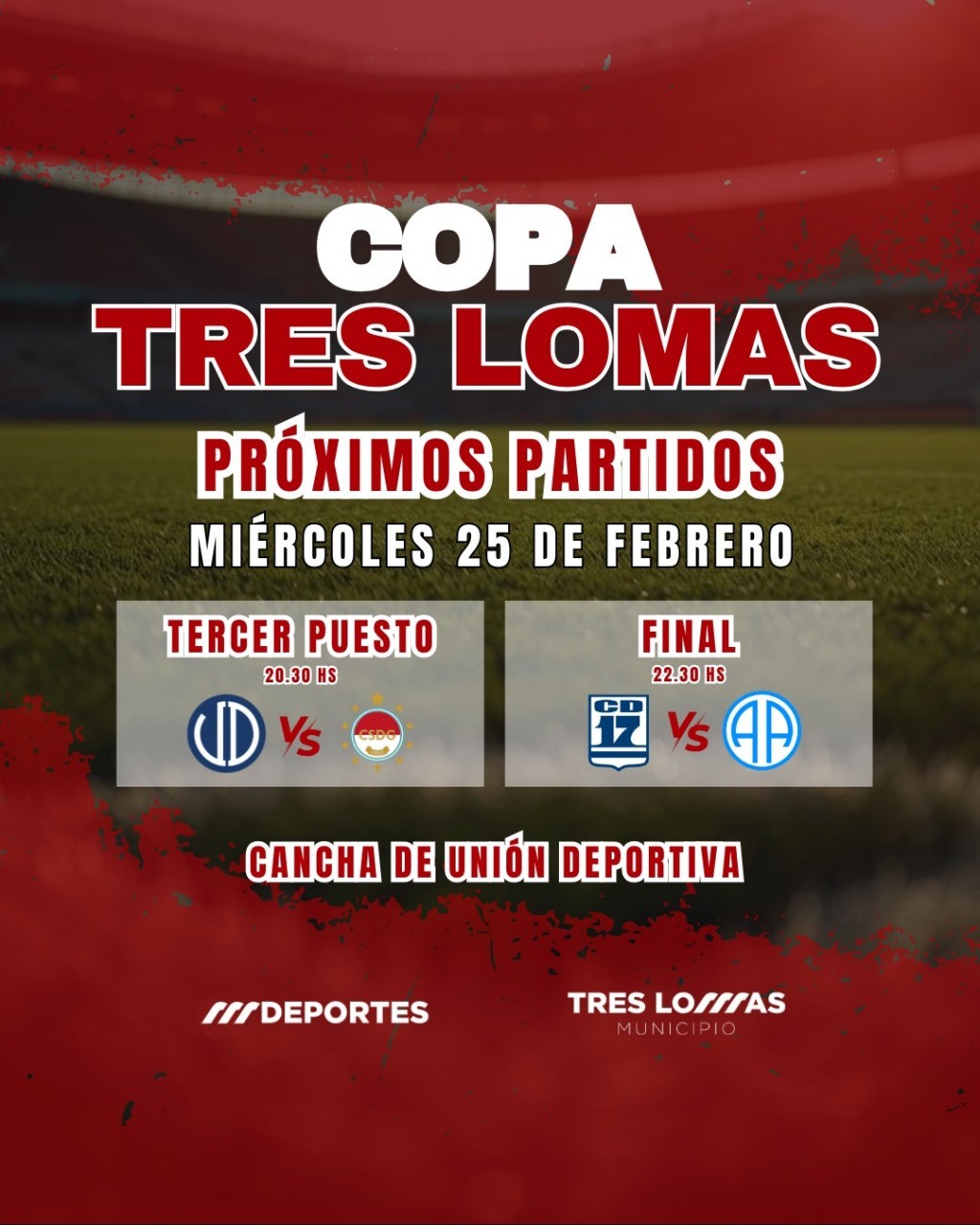 Hoy se juega la final de la Copa Aniversario Tres Lomas