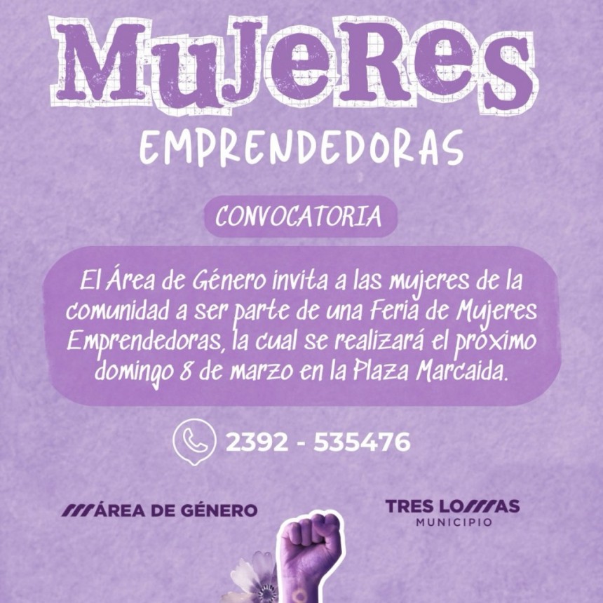 Convocatoria para mujeres emprendedoras