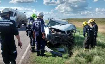 UNA PERSONA FALLECIDA TRAS UN CHOQUE EN LA RUTA N° 33