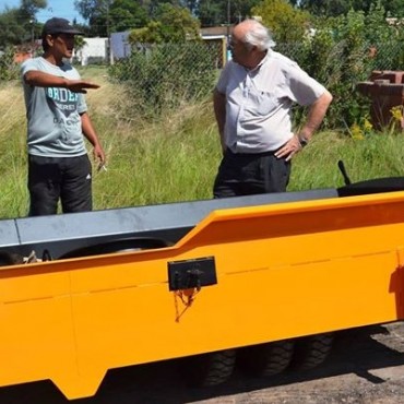 EL MUNICIPIO INCORPORO UN DOSIFICADOR DE PIEDRAS