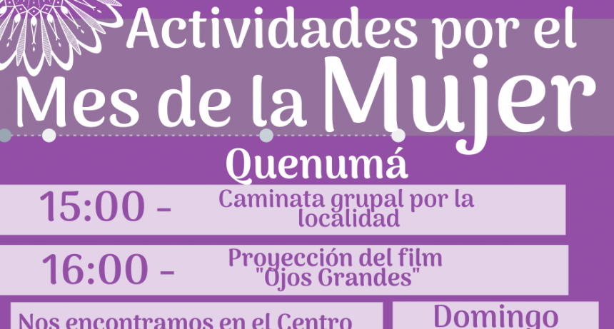 ACTIVIDADES POR EL MES DE LA MUJER