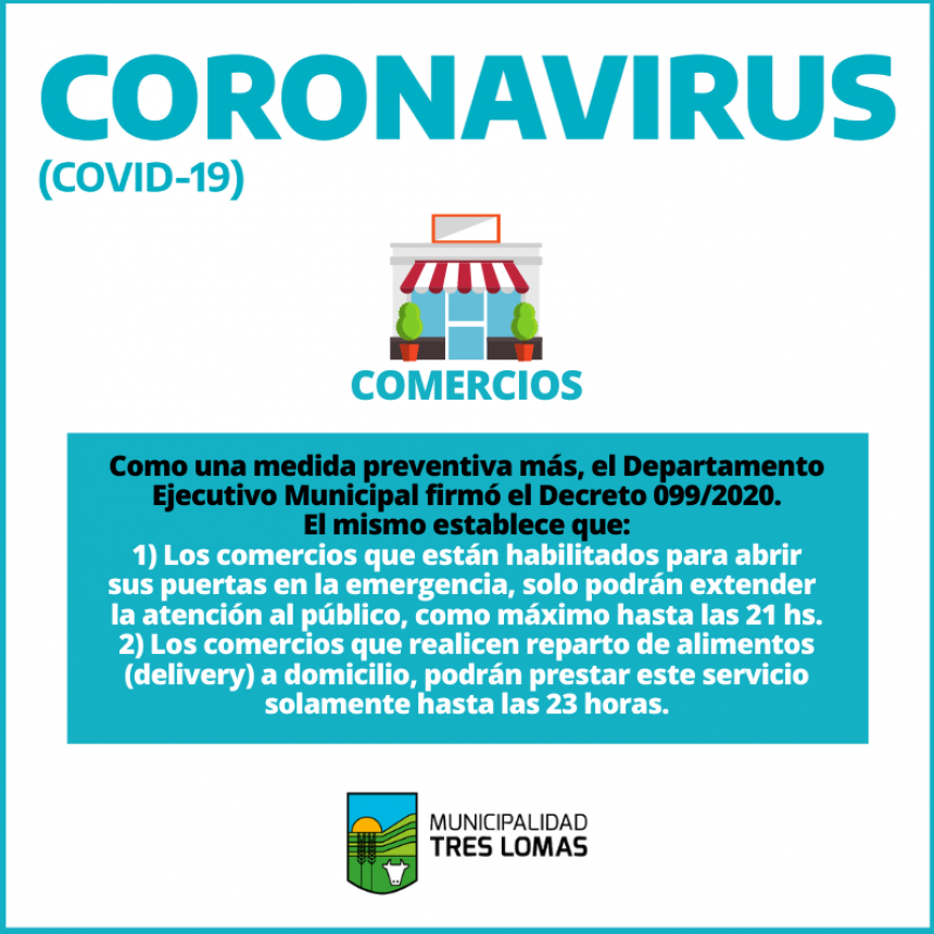 LOS COMERCIOS SEGUIRAN ABIERTOS HASTA LAS 21 HORAS Y LOS DELIVERYS HASTA LAS 23