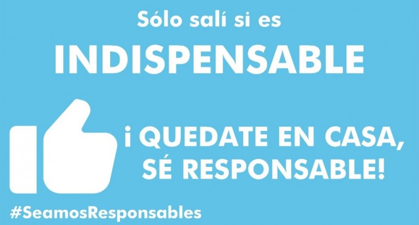 HAY QUE TOMAR CONCIENCIA DE LA NECESIDAD DE NO SALIR