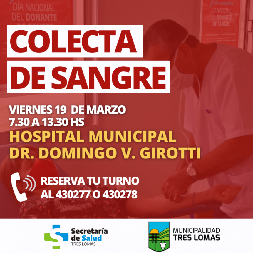 NUEVO LUGAR PARA LA COLECTA DE SANGRE