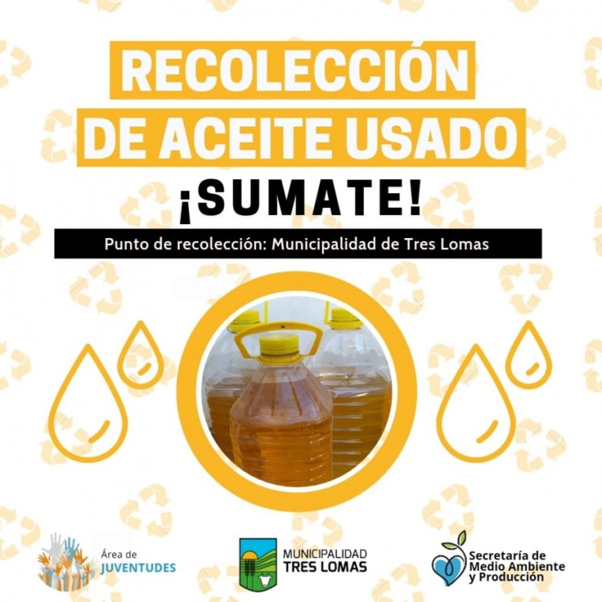 CONTINÚA LA RECOLECCIÓN DE ACEITE USADO