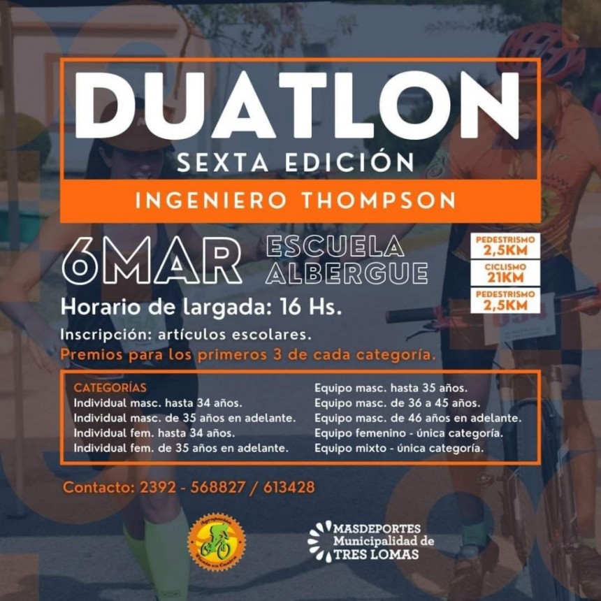 LLEGA LA SEXTA EDICIÓN DEL DUATLÓN DE INGENIERO THOMPSON