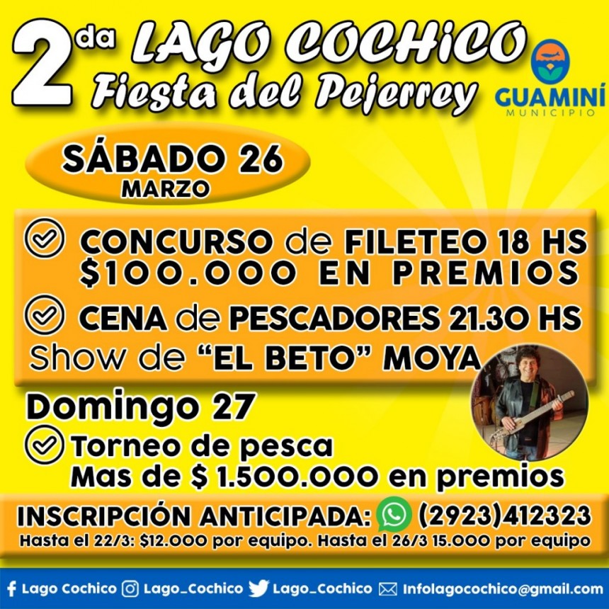LLEGA A COCHICÓ LA SEGUNDA FIESTA DEL PEJERREY