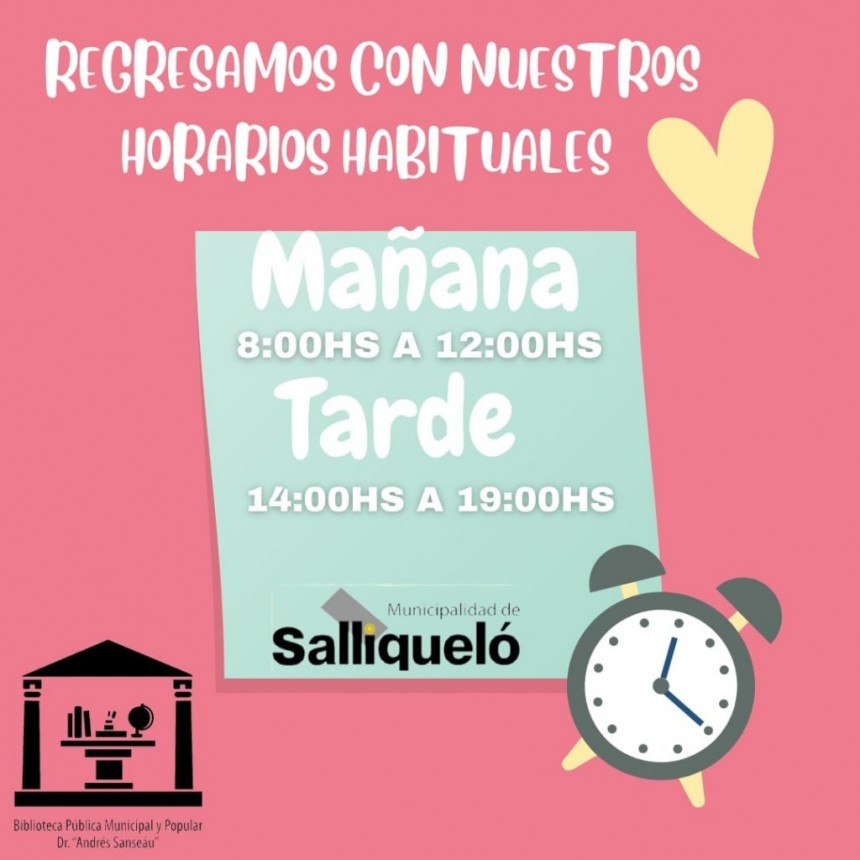 LA BIBLIOTECA MUNICIPAL VUELVE A SUS HORARIOS HABITUALES
