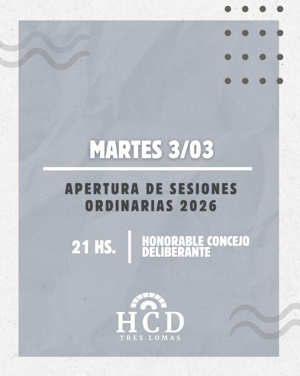 Apertura de sesiones ordinarias 2026