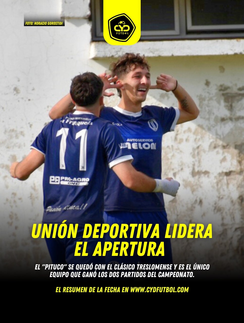 Uni&oacute;n Deportiva de Tres Lomas lidera el Torneo Apertura