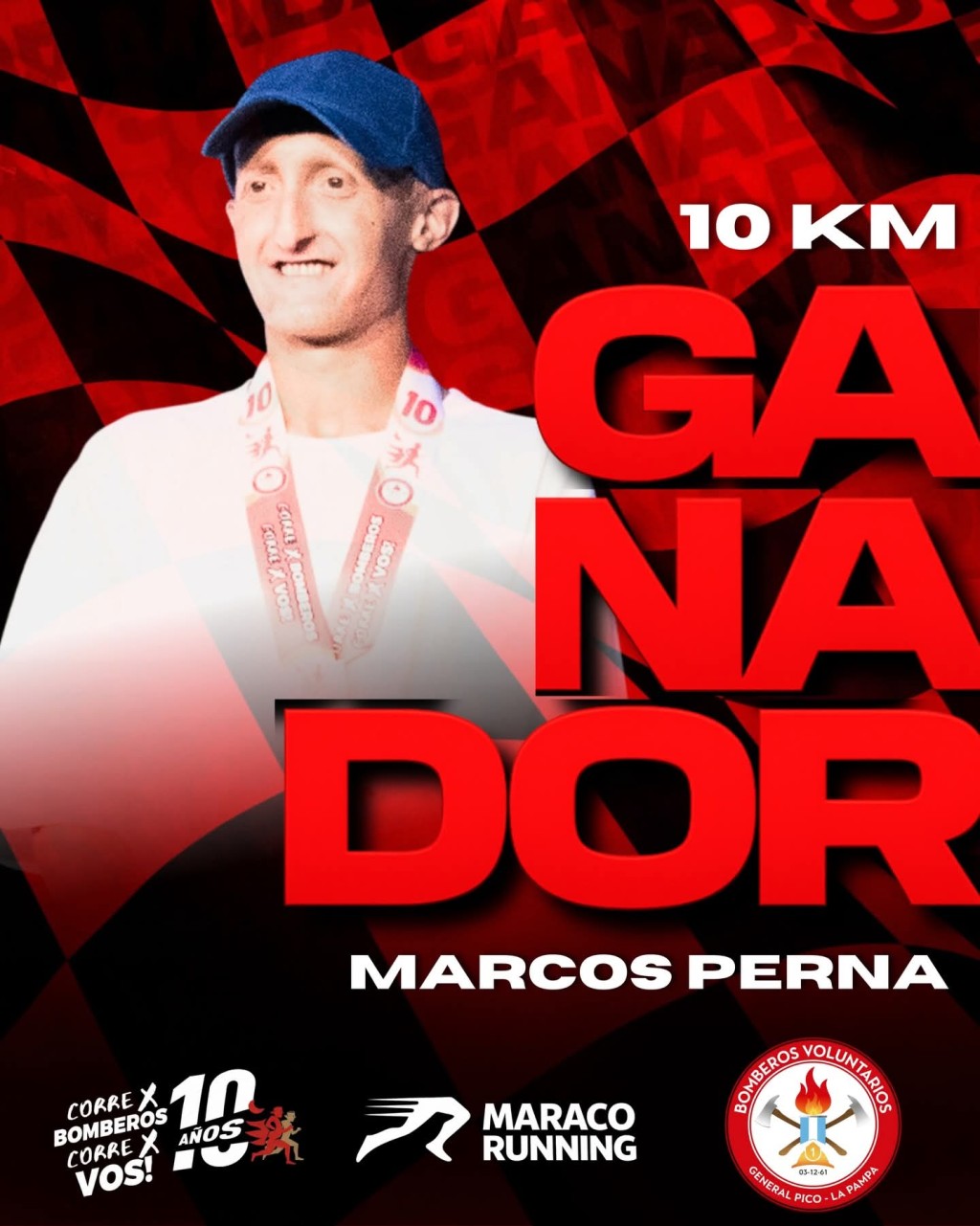 Marcos Perna se qued&oacute; con los 10K en General Pico