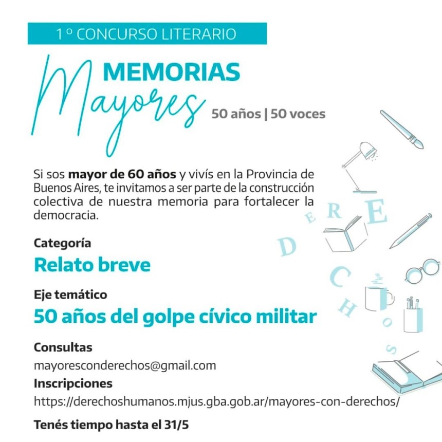 Primer Concurso Literario &ldquo;Memorias Mayores: 50 a&ntilde;os | 50 voces&rdquo;