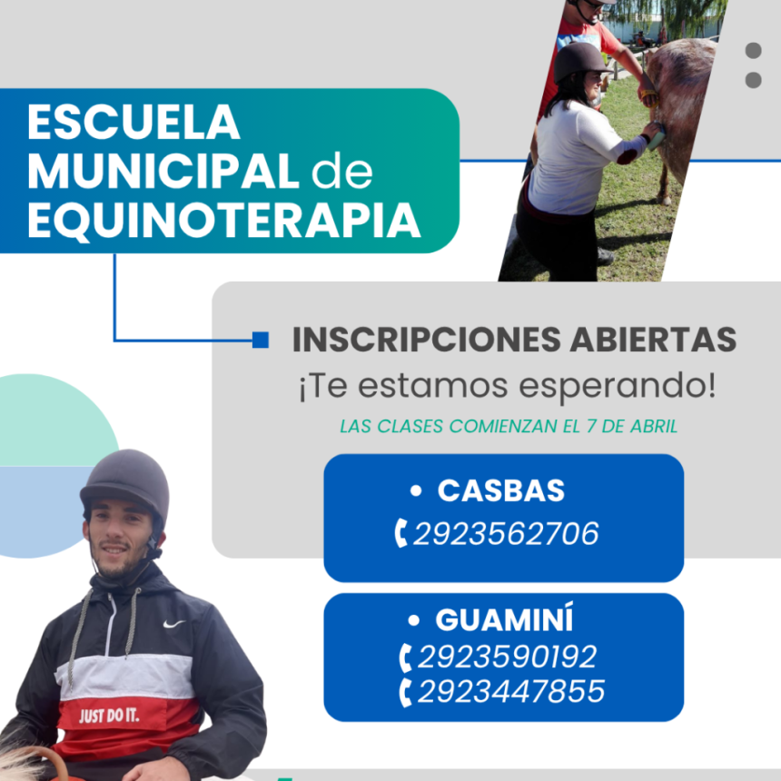 Abren las inscripciones para la Escuela Municipal de Equinoterapia