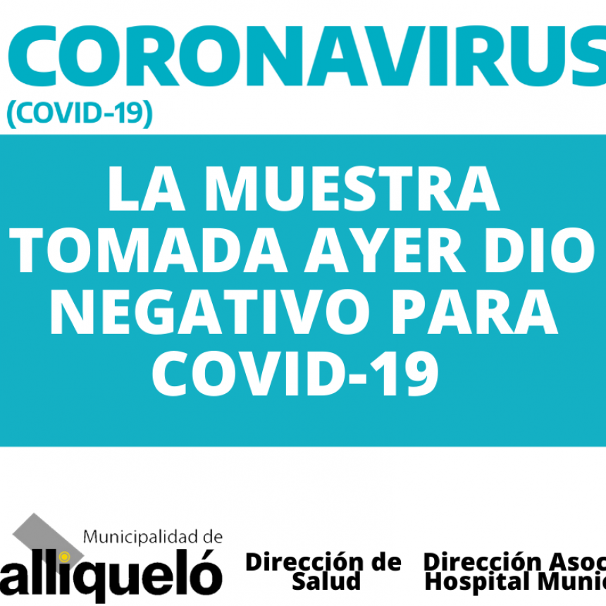 DIO NEGATIVA LA MUESTRA DE COVID-19 DE LA NIÑA QUE INTERNARON EN SALLIQUELO