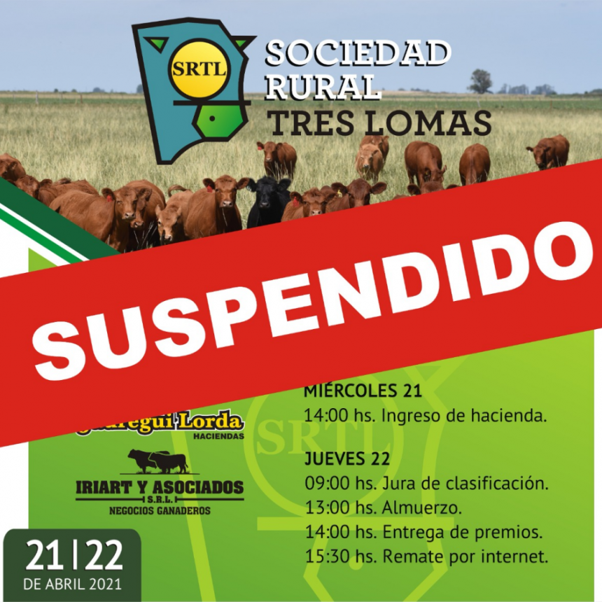 SE POSTERGA EL CONCURSO DE NOVILLOS Y VAQUILLONAS