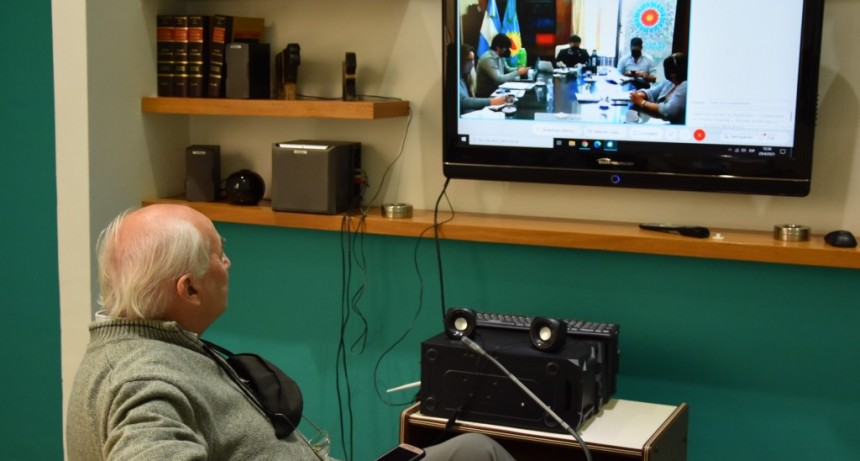 EL INTENDENTE MUNICIPAL PARTICIPÓ DE UNA VIDEOCONFERENCIA CON EL GOBERNADOR AXEL KICILOFF