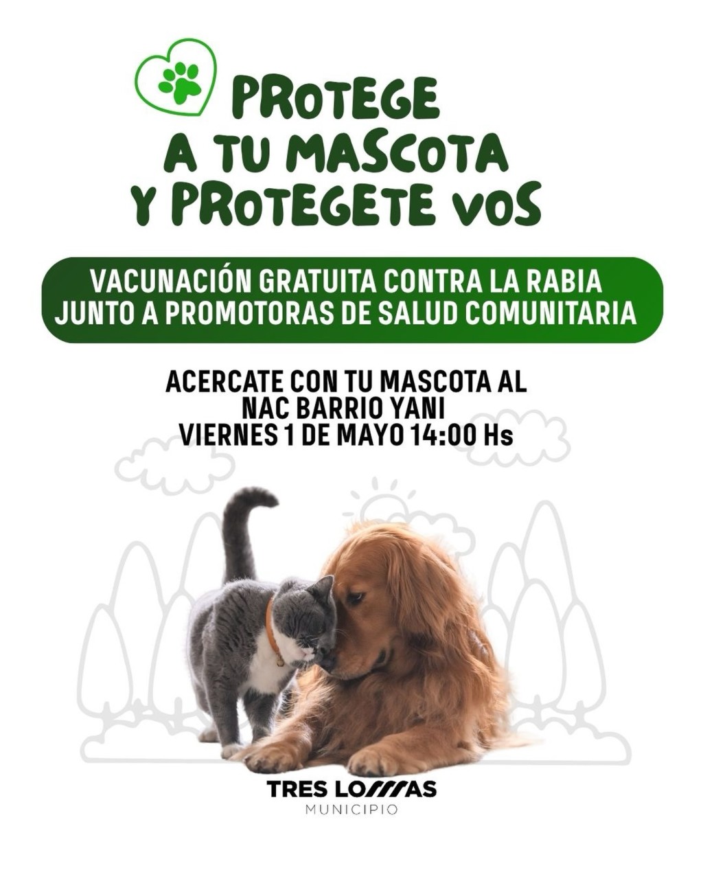 Vacunaci&oacute;n antirr&aacute;bica gratuita