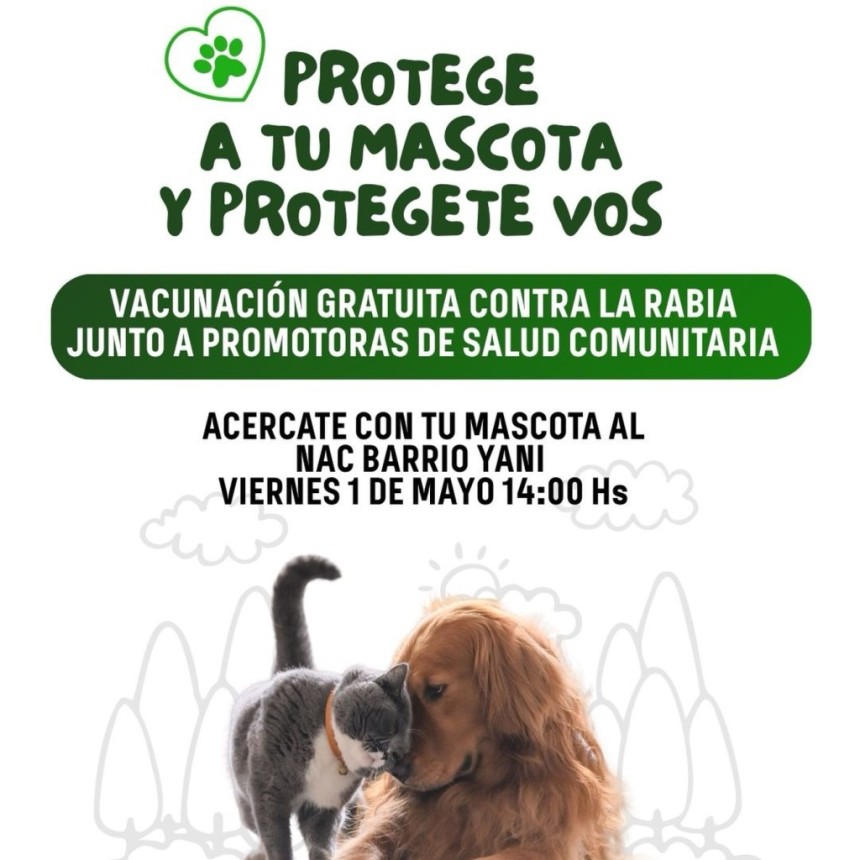 Vacunaci&oacute;n antirr&aacute;bica gratuita