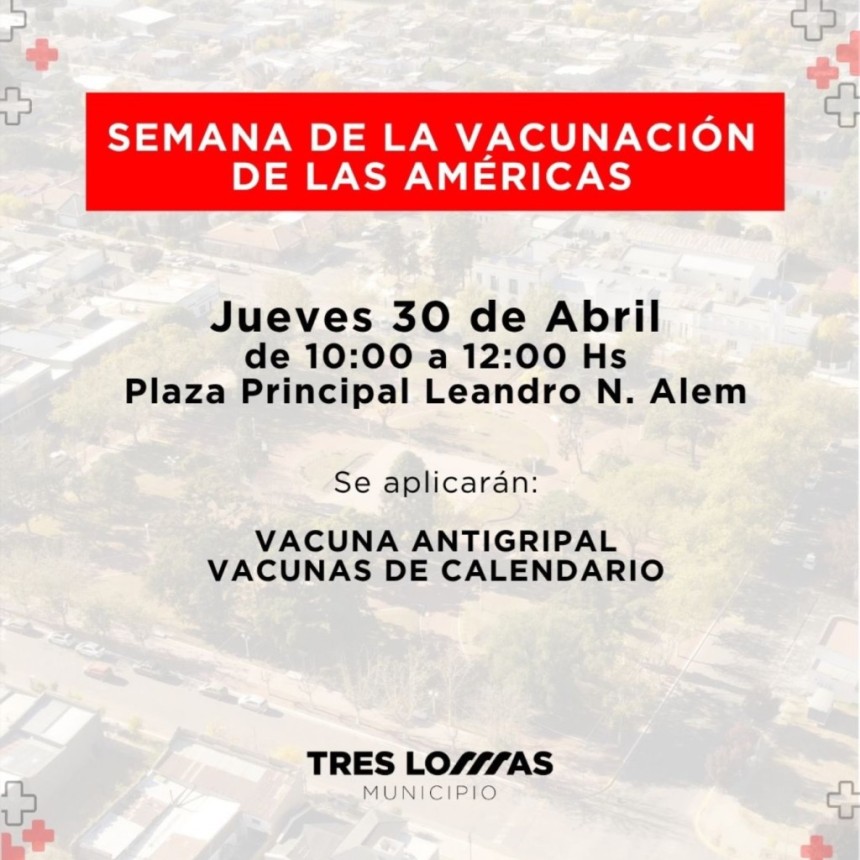 Jornada de vacunaci&oacute;n en la plaza principal
