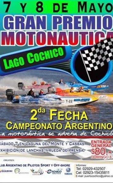 ESTE DOMINGO GRAN PREMIO DE MOTONÁUTICA EN COCHICÓ