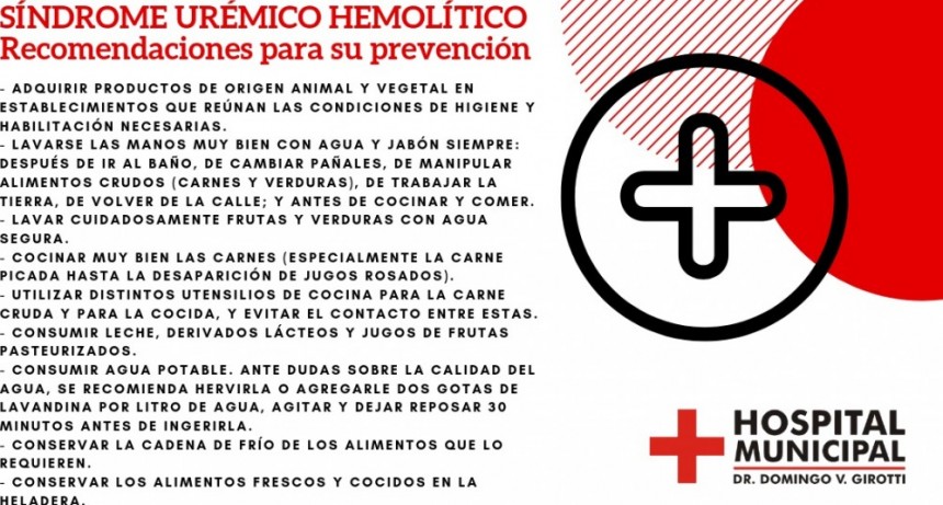 RECOMENDACIONES PARA PREVENIR EL SINDROME UREMICO HEMOLITICO