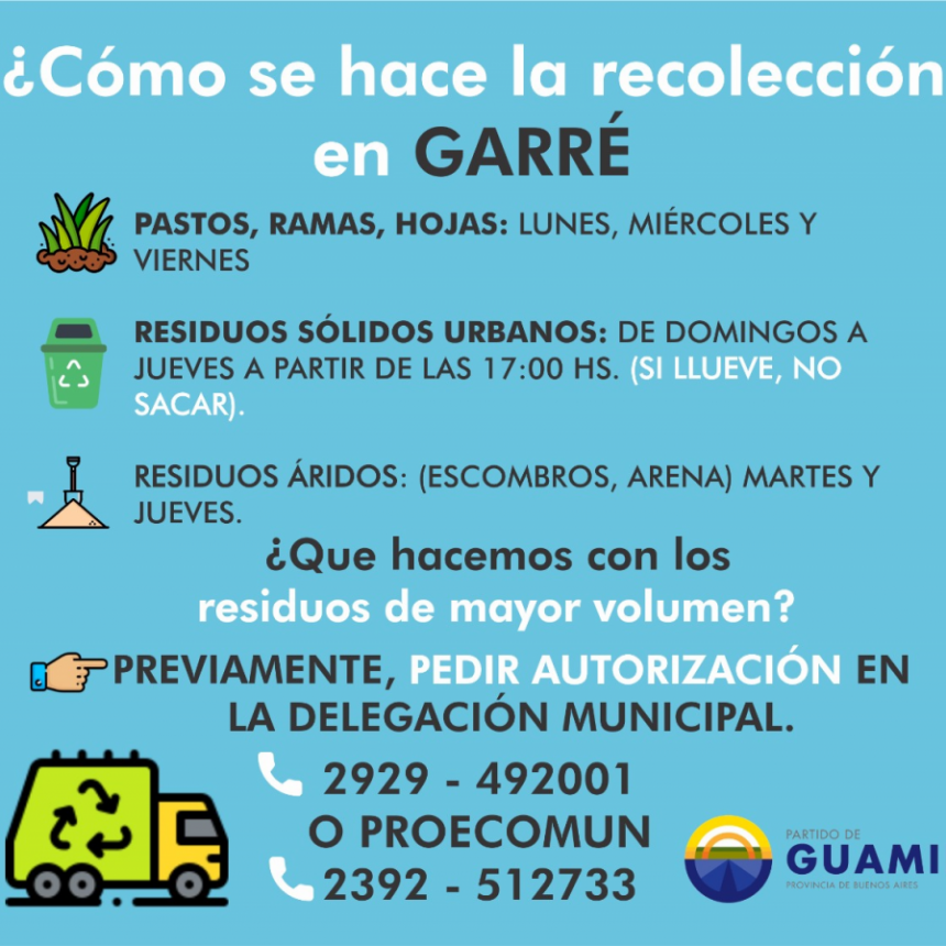 RECOLECCIÓN DE RESIDUOS EN GARRÉ