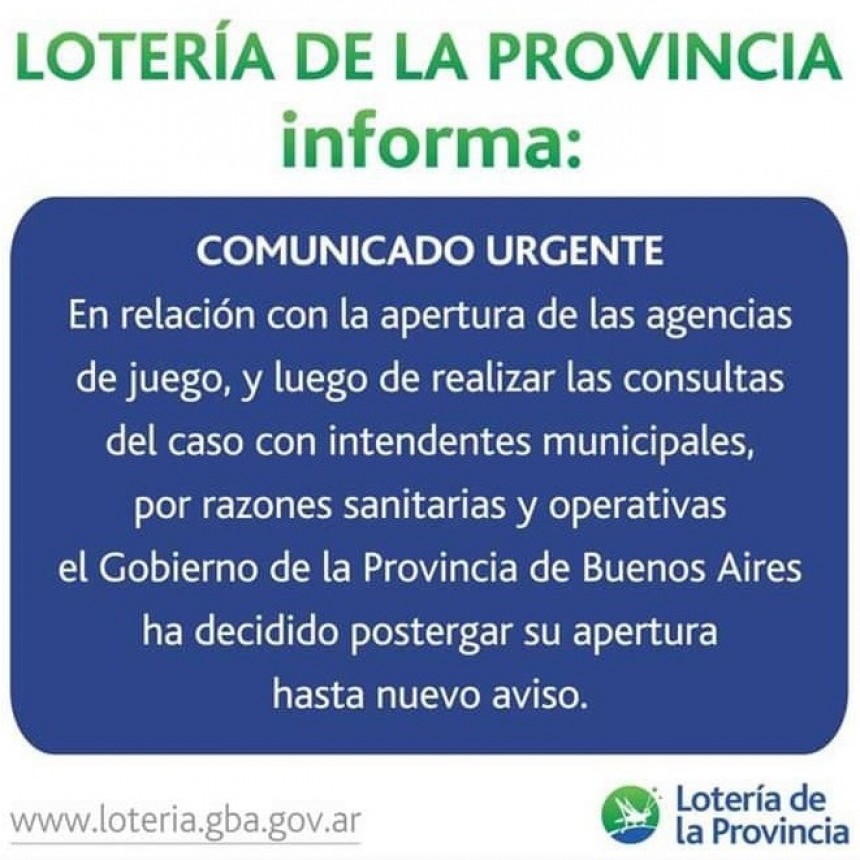 IMPROVISACION, DESACUERDOS Y MARCHA ATRÁS CON LA APERTURA DE LOS LOCALES DE QUINIELAS