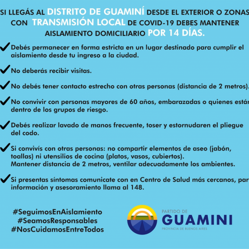 PROTOCOLO PARA QUIENES VIENEN DE ZONAS RIESGOSAS