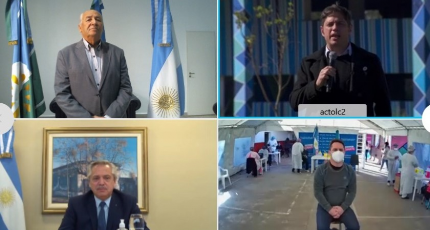 TRES LOMAS PRESENTE EN EL ACTO DE LA PROVINCIA POR LOS 3.000.000 DE VACUNADOS CONTRA COVID19