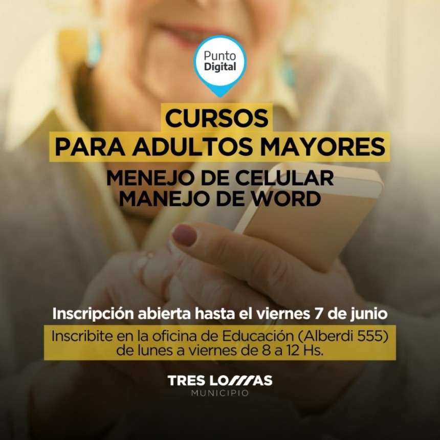 CURSOS Y TALLERES PARA ADULTOS MAYORES