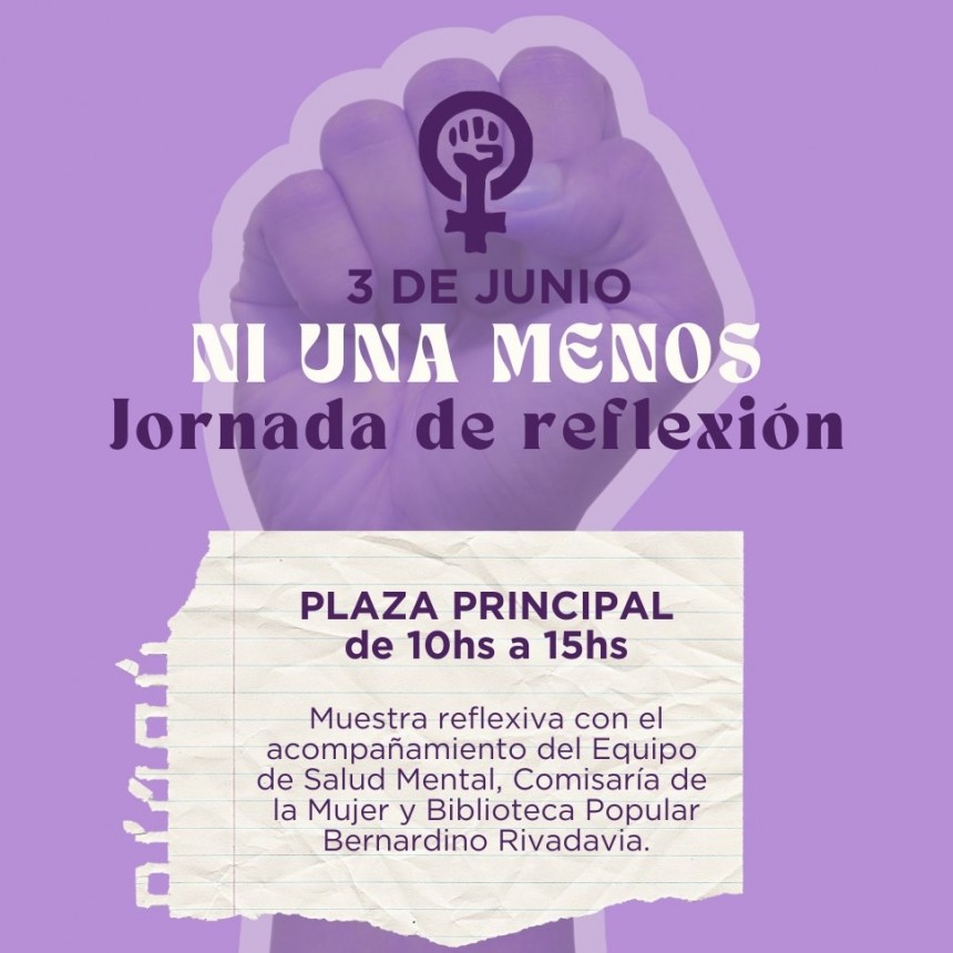 NI UNA MENOS: JORNADA REFLEXIVA EN LA PLAZA PRINCIPAL