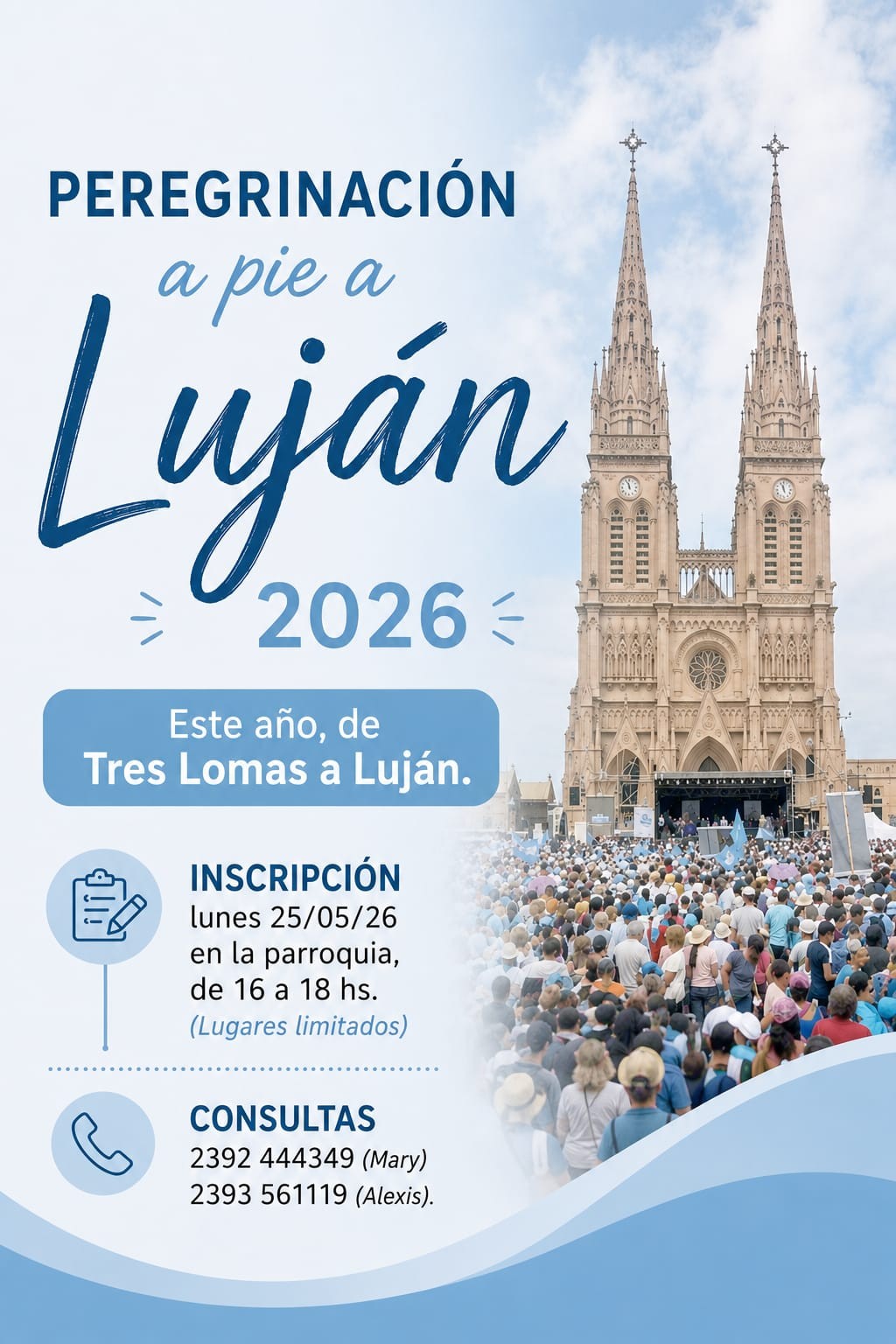 Ya se viene la 52&deg; Peregrinaci&oacute;n a pie a Luj&aacute;n 2026